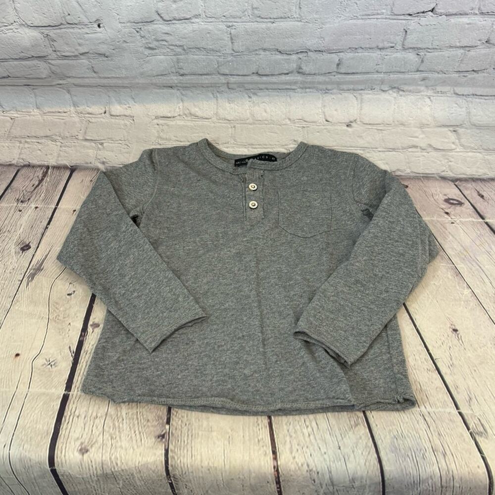 Miki Miette Basics Gray Long Sleeve Shirt